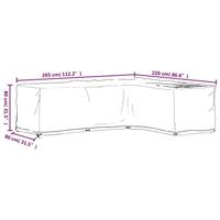Tuinmeubelhoezen met 18 oogjes L-vormig 285x220x80 cm - thumbnail