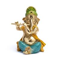 Beeld Ganesha met Fluit - (28 cm) - thumbnail