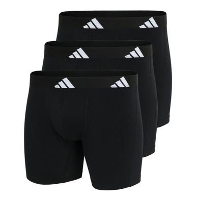 Adidas Boxershorts flex cotton lang 3-pack zwart