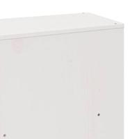 Bed met boekenkast zonder matras grenenhout wit 200x200 cm - thumbnail