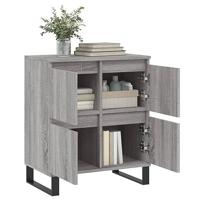 Dressoir 60x30x75 cm bewerkt hout grijs sonoma eikenkleurig - thumbnail