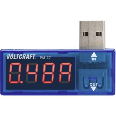 VOLTCRAFT PM-37 USB-tester Digitaal CAT I Weergave (counts): 999 VOLTCRAFT PM-37 USB-tester Digitaal CAT I Weergave (counts): 999