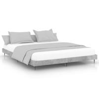 Bedframe bewerkt hout betongrijs 160x200 cm - thumbnail