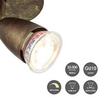 Home sweet home curl LED opbouwspot Ø 11,5 cm brons - thumbnail