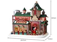 Lemax santa&apos;s reindeer stables verlicht kersthuisje Santa&apos;s Wonderland 2023 - thumbnail