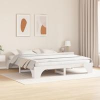 Bedframe Wit 180 x 200 cm Massief grenenhout - thumbnail
