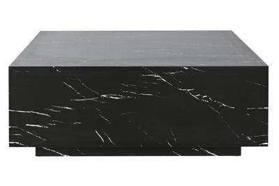 Hoofdtafel Home ESPRIT Zwart Hout MDF 90 x 90 x 35 cm