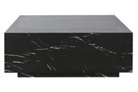 Hoofdtafel Home ESPRIT Zwart Hout MDF 90 x 90 x 35 cm - thumbnail