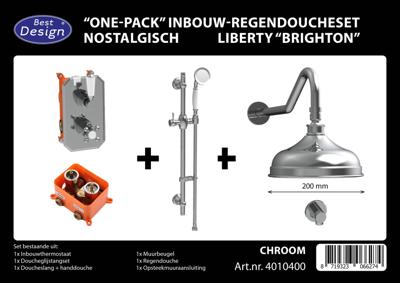 Regendoucheset Best Design Liberty Nostalgische Inbouw Thermostatische Chroom Regendoucheset Best Design Liberty Nostalgische Inbouw Thermostatische Chroom