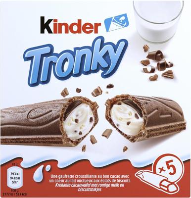 Kinder Tronky Krokante Cacaowafel 5 Stuks bij Jumbo Kinder Tronky Krokante Cacaowafel 5 Stuks bij Jumbo