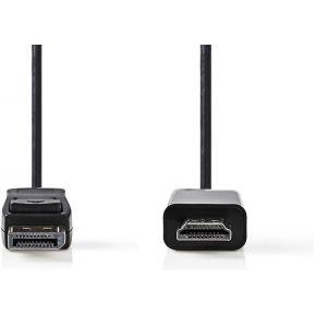 Nedis CCGP37100BK10 video kabel adapter 1 m DisplayPort HDMI Zwart Nedis CCGP37100BK10 video kabel adapter 1 m DisplayPort HDMI Zwart