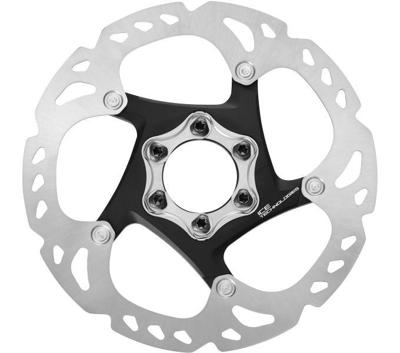 Shimano remschijf deore xt 160mm 6-gaats zilver/zwart