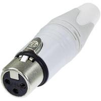 Neutrik NC3FXX-WT XLR-connector Bus, recht Aantal polen: 3 Wit 1 stuk(s) - thumbnail