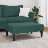 Voetenbank 77x55x31 cm fluweel donkergroen - thumbnail