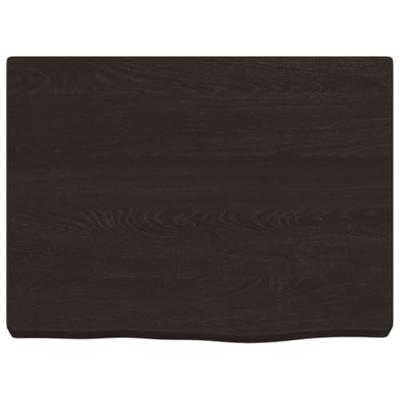 Wastafelblad 40x30x4 cm behandeld massief hout donkergrijs Wastafelblad 40x30x4 cm behandeld massief hout donkergrijs