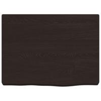 Wastafelblad 40x30x(2-4) cm behandeld massief hout donkerbruin - thumbnail