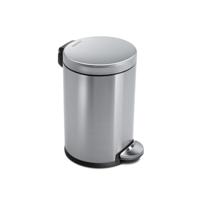Simplehuman Afvalemmer Rond 4,5 liter (Zilver) - thumbnail
