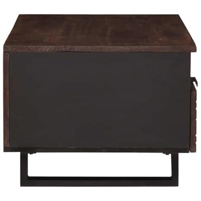 Salontafel with Drawer Bruin en zwart 80 x 54 x 40 cm
