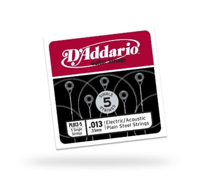 D'Addario PL0135 losse snaar voor elektr. en akoestische gitaar