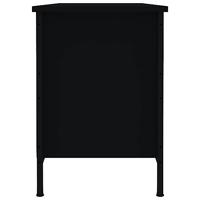 VidaXL Schoenenkast 100x35x50 cm bewerkt hout zwart - thumbnail