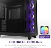 Mid-Tower behuizing - NZXT - H6 Flow RGB - Dubbele kamer - Inclusief RGB-fans - Zwart - thumbnail