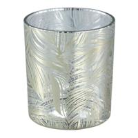 Marsh Clear glass tealight gold feather leave L - thumbnail
