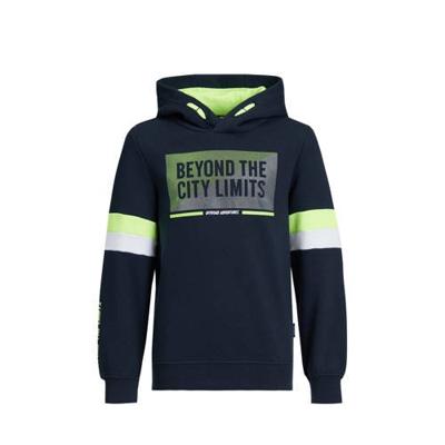 WE Fashion trui met all over print donkerblauw/groen/wit WE Fashion trui met all over print donkerblauw/groen/wit