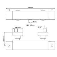 Wiesbaden Cool Touch douchethermostaat chroom - thumbnail
