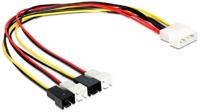 Delock 83343 Kabelvoeding Molex 4-pins male > 4 x 2-pins ventilator - thumbnail