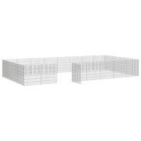VidaXL Dierenverblijf 24 panelen 54x60 cm gegalvaniseerd ijzer - thumbnail