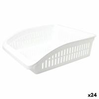 Multi-Functionele Organiser Wit Transparant Polypropyleen 26 x 8,5 x 29 cm (24 Stuks) - thumbnail