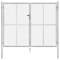 Tuinpoort gegalvaniseerd staal 300x200 cm zilver - thumbnail