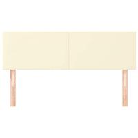 Hoofdborden 2 st 72x5x78/88 cm kunstleer crmekleurig - thumbnail