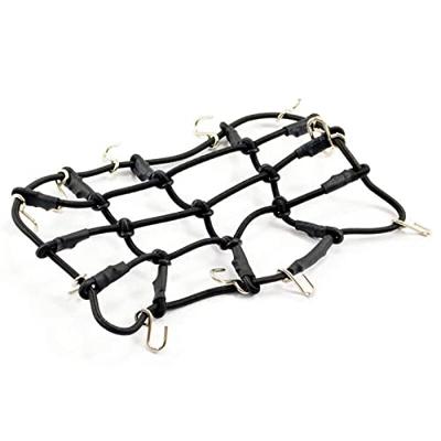 Luggage Net w/Hooks L130mm / W110mm (Unstretched) - Zwart