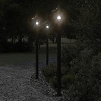 VidaXL Vloerlamp voor buiten 120 cm roestvrijstaal zwart - thumbnail