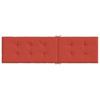 VidaXL Terrasstoelkussen (75+105)x50x3 cm stof gemêleerd rood - thumbnail