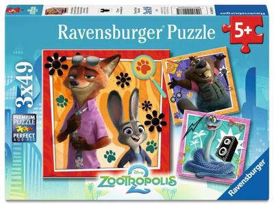 Ravensburger legpuzzel zootopia 2 - 3x49st.