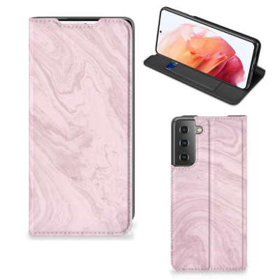 Samsung Galaxy S21 | Standcase | Marble Pink - Origineel Cadeau Vriendin