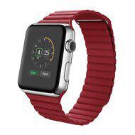 PU Leather Loop bandje - Rood - Geschikt voor Apple Watch 44mm / 45mm / 46mm / 49mm PU Leather Loop bandje - Rood - Geschikt voor Apple Watch 44mm / 45mm / 46mm / 49mm