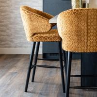 Richmond Barstoel 'Indigo' Triangle, kleur Goud (zithoogte 68cm) - thumbnail