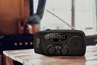 Technaxx TX-238 Noodradio AM, FM Noodradio Handslinger, Zonnepaneel, Zaklamp, Oplaadbaar Zwart - thumbnail