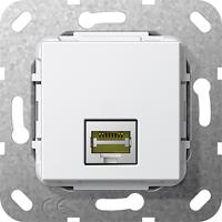 GIRA computeraansluiting RJ45 CAT 6A snijtechniek zuiver wit glanzend 569603 - thumbnail