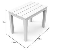 Kruk IPAE Progarden Wit 38,5 x 60 x 45 cm - thumbnail