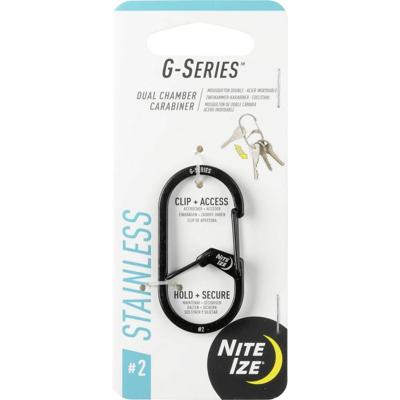 NITE Ize NI-GS2-01-R6 G-Series #2 Sleutelkarabijn Zwart 1 stuk(s) NITE Ize NI-GS2-01-R6 G-Series #2 Sleutelkarabijn Zwart 1 stuk(s)