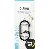 NITE Ize NI-GS2-01-R6 G-Series #2 Sleutelkarabijn Zwart 1 stuk(s) - thumbnail