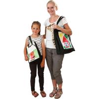 Creativ Company Zwarte schoudertas met plastic voorkant - thumbnail