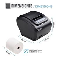 Thermische Printer iggual TP8002 203 dpi Zwart - thumbnail