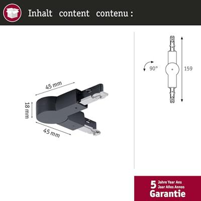 Paulmann 96909 Component voor opbouwsysteem Flexverbinder Zwart (mat)