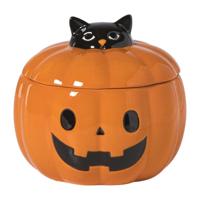 Pompoen snoeppot - oranje - ø15x14.2 cm - thumbnail