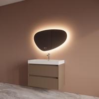 Badmeubelset BWS Riga Met Lako Wastafel Wit 80 cm Latte Boss & Wessing - thumbnail